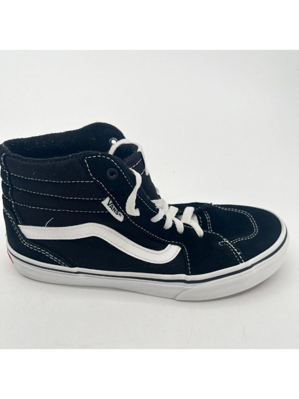 Vans Sk8-Hi Boys Size 5Y Black White Athletic Walking Skateboard Shoes Sneakers